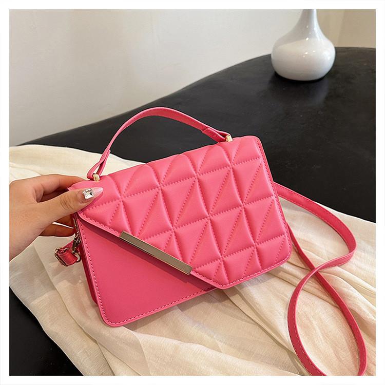 Stylish Ladies Quilted Pu Shoulder Bag Charming Small Crossbody Purse For Casual Travel