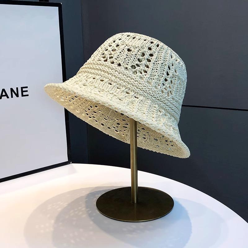 

2025 новая летняя шляпа рыбака детская полая дышащая солнцезащитная шляпа от солнца приморский пляж лицо маленькая солнцезащитная шляпа Adjustable бежевый