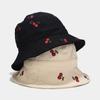 Embroidery Cherry Bucket Hat for Women Fisherman Hat Hat Summer Sun Hat Lovely Girl Friend Gift