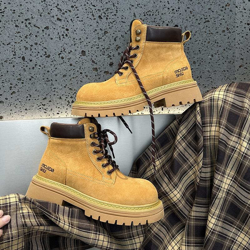 Rhubarb boots women's thick-soled Martin boots women's new autumn British style versatile and thin short boots summer