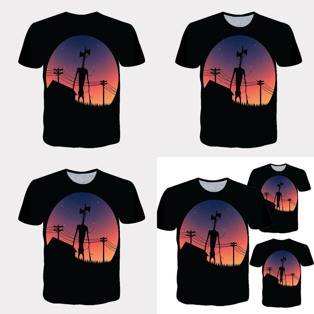 Koszulka dla dzieci z potworem horroru Alien Siren Head z przerażającą grafiką miejskiej legendy