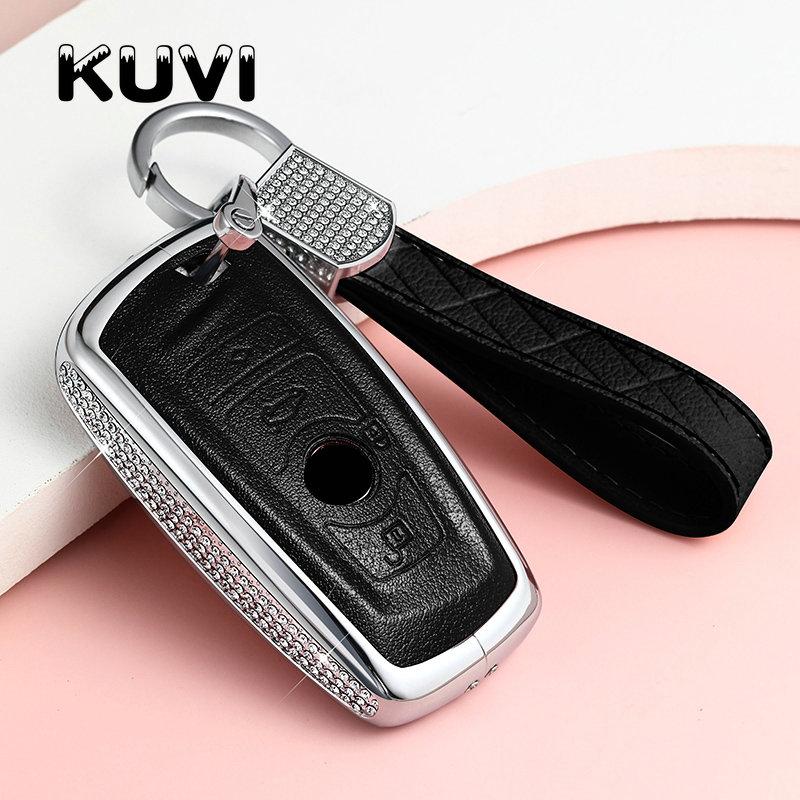 Leather Car Key Case For Bmw X1 X3 X4 X5 X6 E38 E39 E46 E83 E60 E34 F30 F10 E53 F10 G30 G38 1 3 5 7 Series For Bmw Accessories