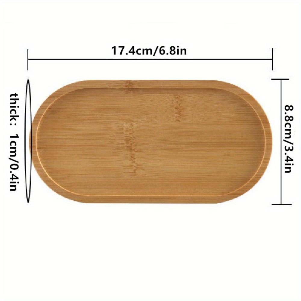 1PC Bandeja de Bambú Simple Redonda Cuadrada Base para Maceta Soporte para Maceta Planta Suculenta Soporte para Bonsái Decoración del Hogar Regalo de Jardinería