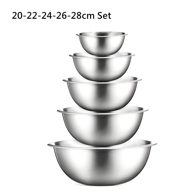 

16-32 см большой емкости 304 нержавеющая сталь салатницы набор кухонный выпечка подготовка миска для смешивания еда овощной контейнер для хранения
