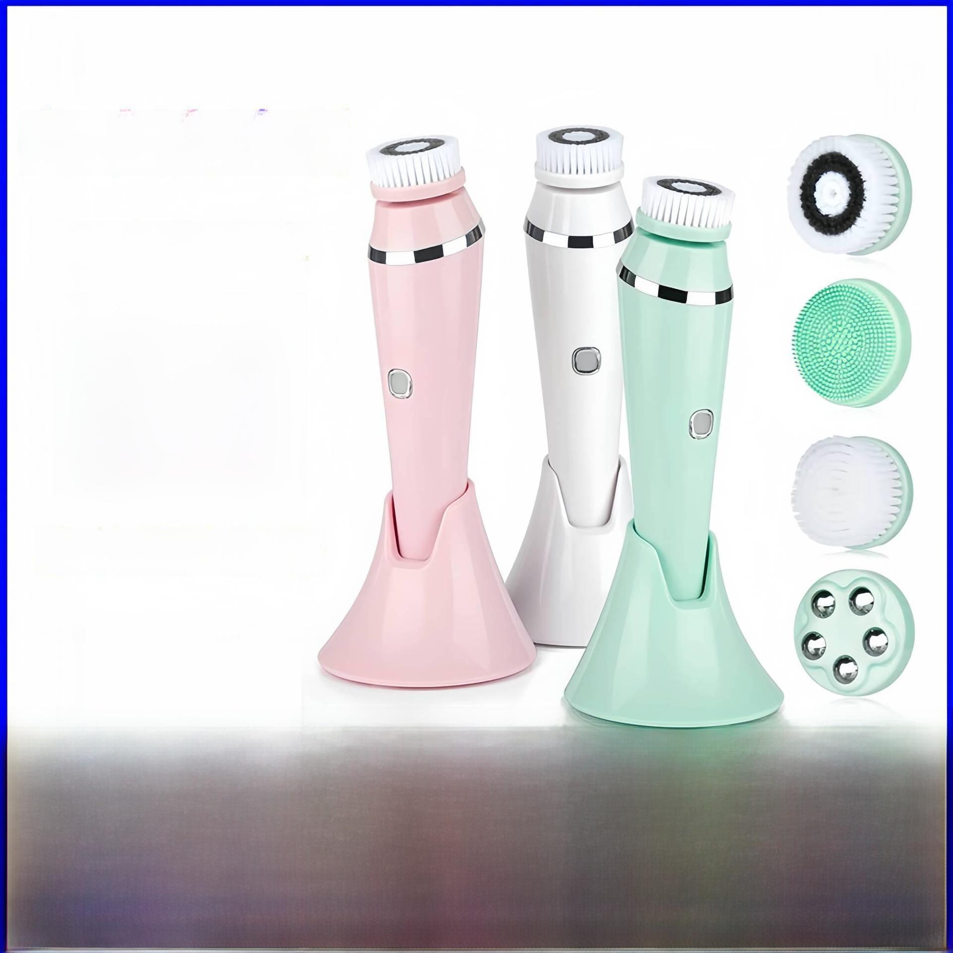 

Multifunctional Waterproof Electric Facial Cleanser: 4-in-1 Rotating Pore Brush for Beauty and Massage розовый