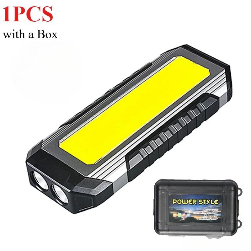 Rechargeable Work Light Portable COB Flashlight 4000mAh Magnetic Hook 7 Modes Power Bank Outdoor Emergency Light Camping Lamp