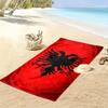 Toalla de Playa Estampada de la República de Albania, Toalla Grande Suave de Secado Rápido para Playa, Camping, Natación