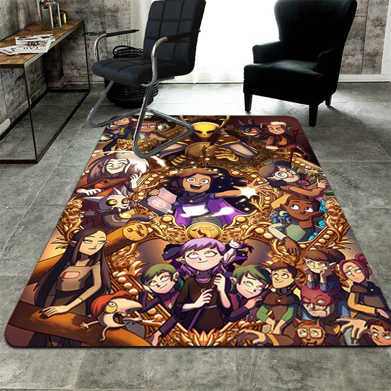 The Owl House anime theme Rug Floor Mat for Living Room or Bedroom Soft and Comfortable Carpet a Gift for Birthday and Holiday.