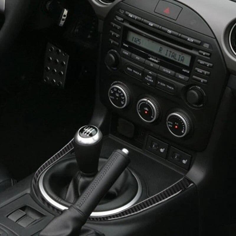 Carbon Fiber For Mazda Mx-5 Miata Nc 2009-2015 Car Transmission Shift Panel Sticker Performance Trim Decals Interior Accessories