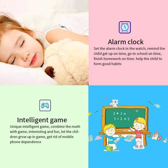 Q19 Kinder Smart Display Sensible Touch Uhr HD-kompatible Steuerung Zwei-Wege-Kommunikation 1,44 Zoll