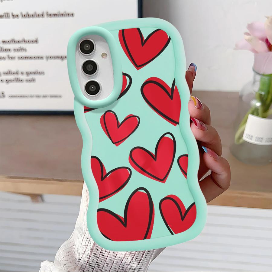 Love Heart Case for Samsung Galaxy A13 A52 A12 A16 A15 A11 A21s A14 Soft Phone Cover A53 A33 A22 A03 A04 A05 A23 A06