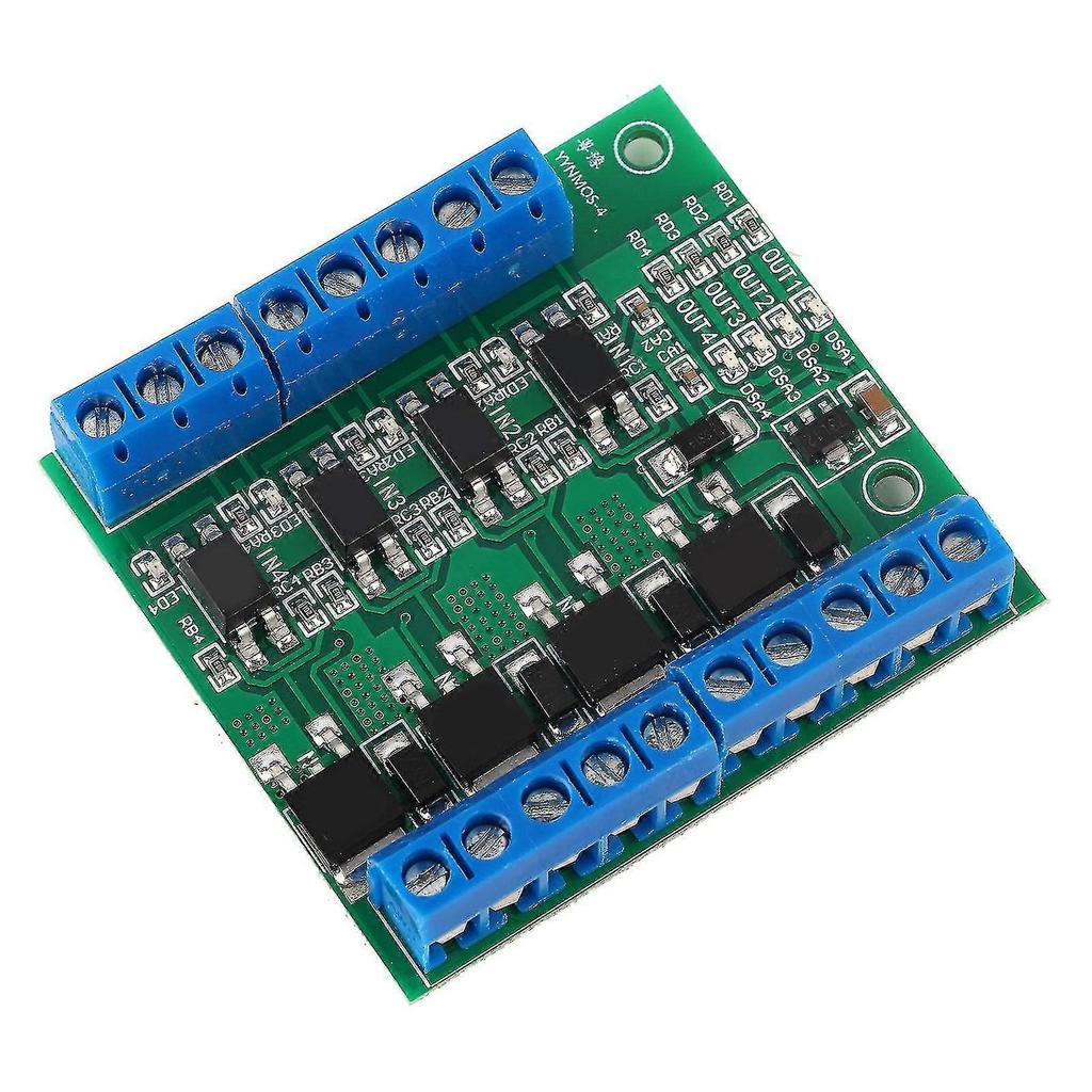 4-Channel PWM MOSFET Module PLC Amplifier Circuit Board Driver 3-20V To 3.7-27VDC 10A for Motor Control