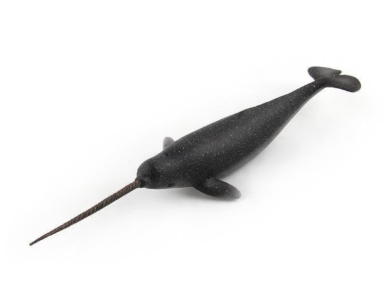 

[Nekogamiyama] Narwhal One-horned Sea Creature Figurine Model Miniature Ornament Decor Collector s Model
