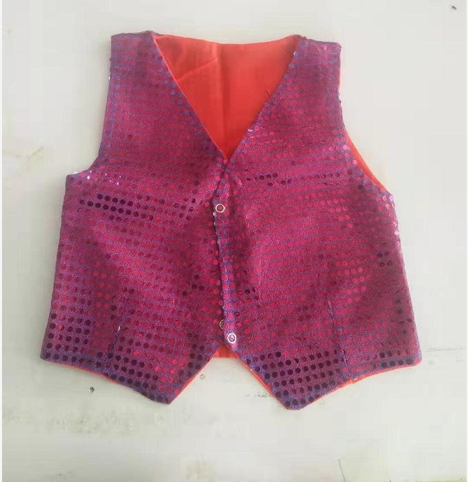 

Детский танцевальный жилет в стиле хип-хоп с пайетками для мальчиков и девочек 110cm