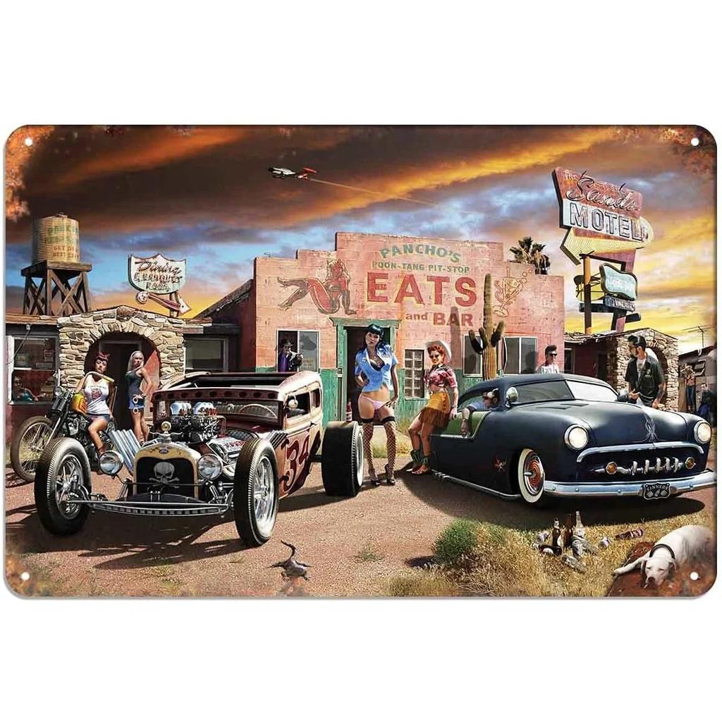 Metal Tin Signs Plaque Pinup Garage Wall Decoration Vintage Iron Painting Art Posters for Man Cave Home Cafe Garage Club Bar