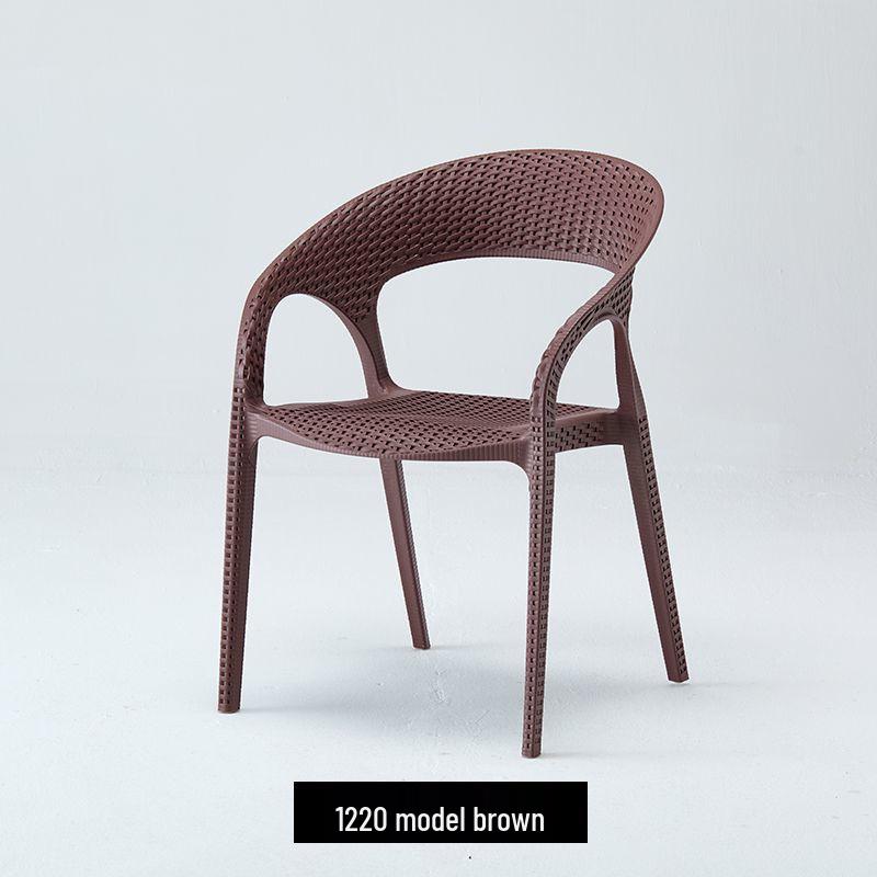 Waterproof Outdoor Rattan-Style Garden Chair with Backrest