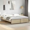 Bed Frame in Sonoma Oak 200 x 200 cm Engineered Wood and Metal