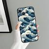 Funda Phone Cover Case for Apple iPhone 17 Pro Max Air 14 11 16 15 Pro 7 8 13 XR XS MAX 12 Cartoon Wave