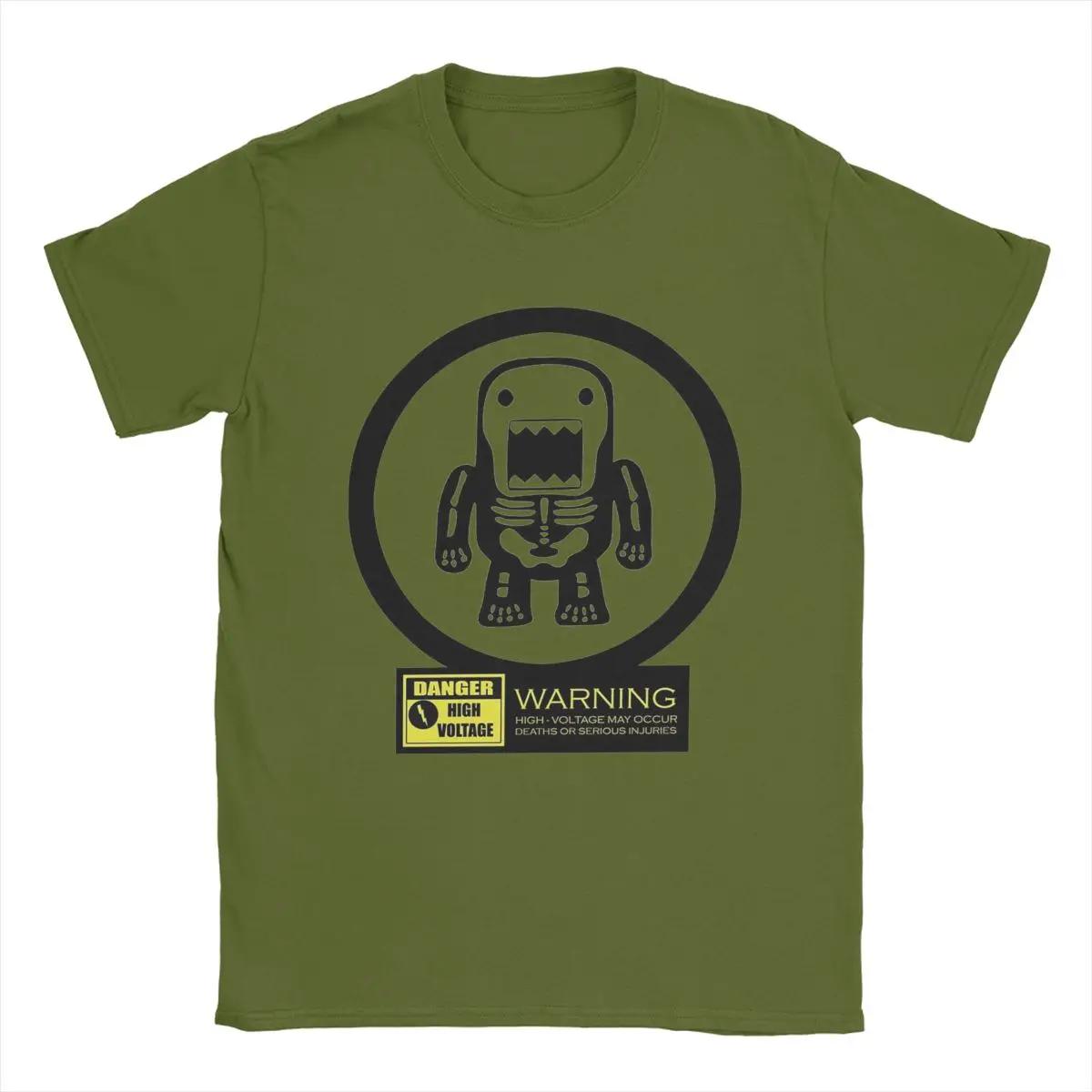 

Футболка с изображением куклы Домо Кун, высокое напряжение, мужская, смешная, 100% хлопок, футболка с круглым воротом и коротким рукавом, идея для подарка, одежда 3XL