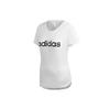 Adidas T Shirts Women's White Crew Neck Thin Straight Fit DU2080