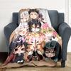 Custom 1pc Christmas Anime Character Blanket, Soft And Comfortable Blanket, Casual Warm, Camping Travel Blanket, Birthday Gift Q91219