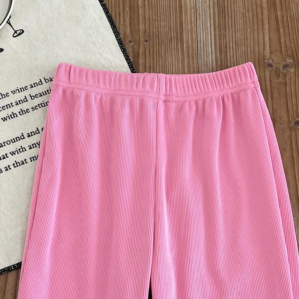 Spring & Autumn Girls' Two-Piece Outfit: Bow Long Sleeve Top + Bell Bottom Pants