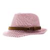 Summer Sun Protection Jazz Hat, Hand-Knitted Breathable Mesh Hat, Hand-made Hollow Braided Hat with Belt Decor