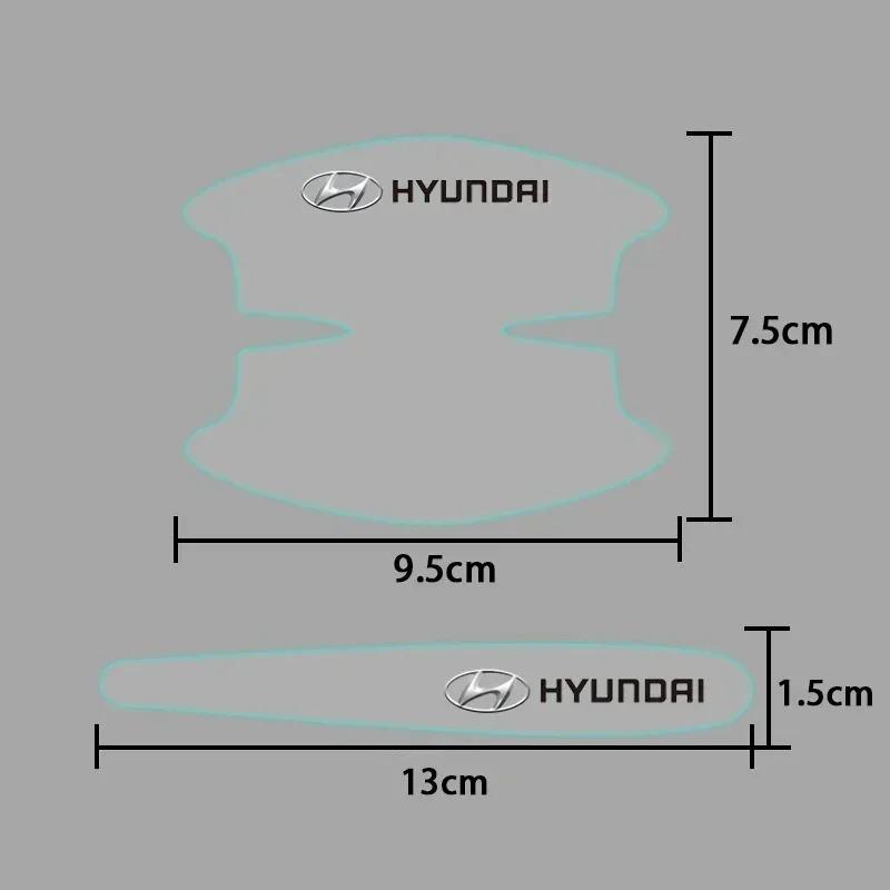 Anti-Scratch Car Door Bowl Stickers Badge Decals For Hyundai Tucson IX35 Sonata Elantra Kona Exterior Protective Accessories PP37