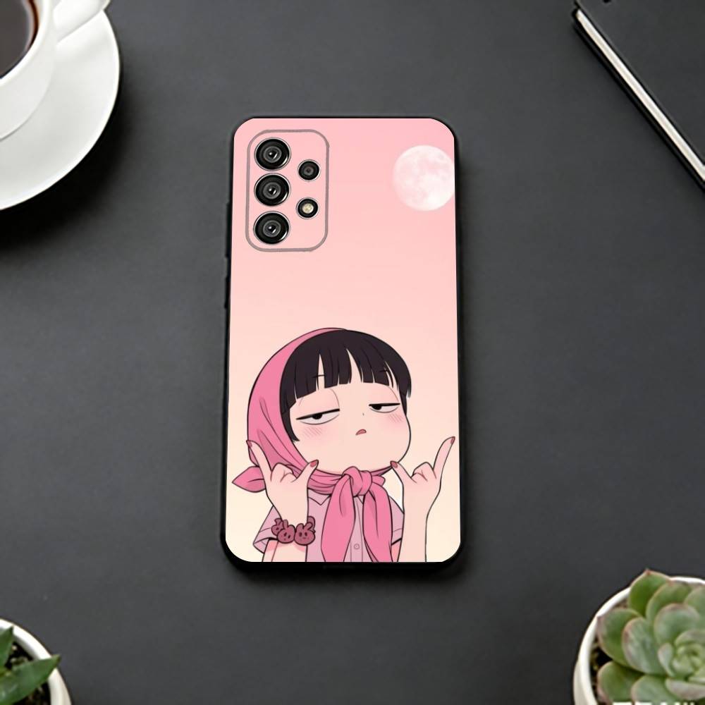 Cute Angry L-Little Girl Phone Case For Samsung S25,S24,S21,S22,S23,S30,Ultra,S20,Plus,Fe,Soft Silicone Black Cover