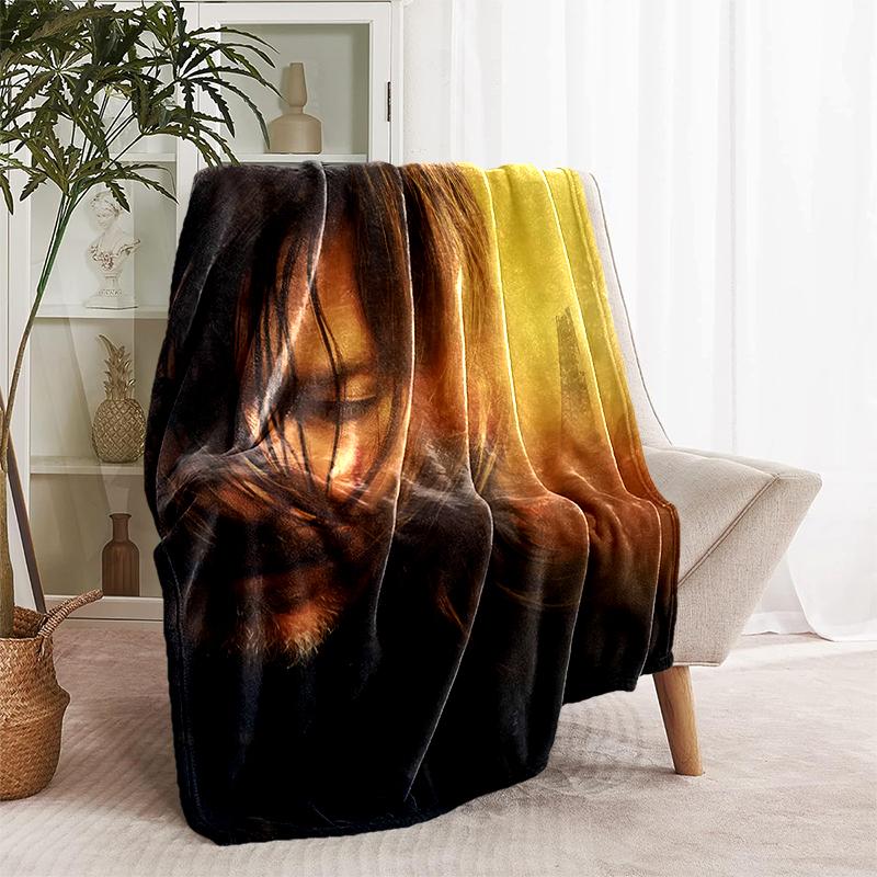 1pc Blanket The Walking Dead Daryl Dixon2 Print Design, Lightweight Blanket for Sofa, Bed- Soft &Warm, Gift for All Seasons like Christmas, Halloween