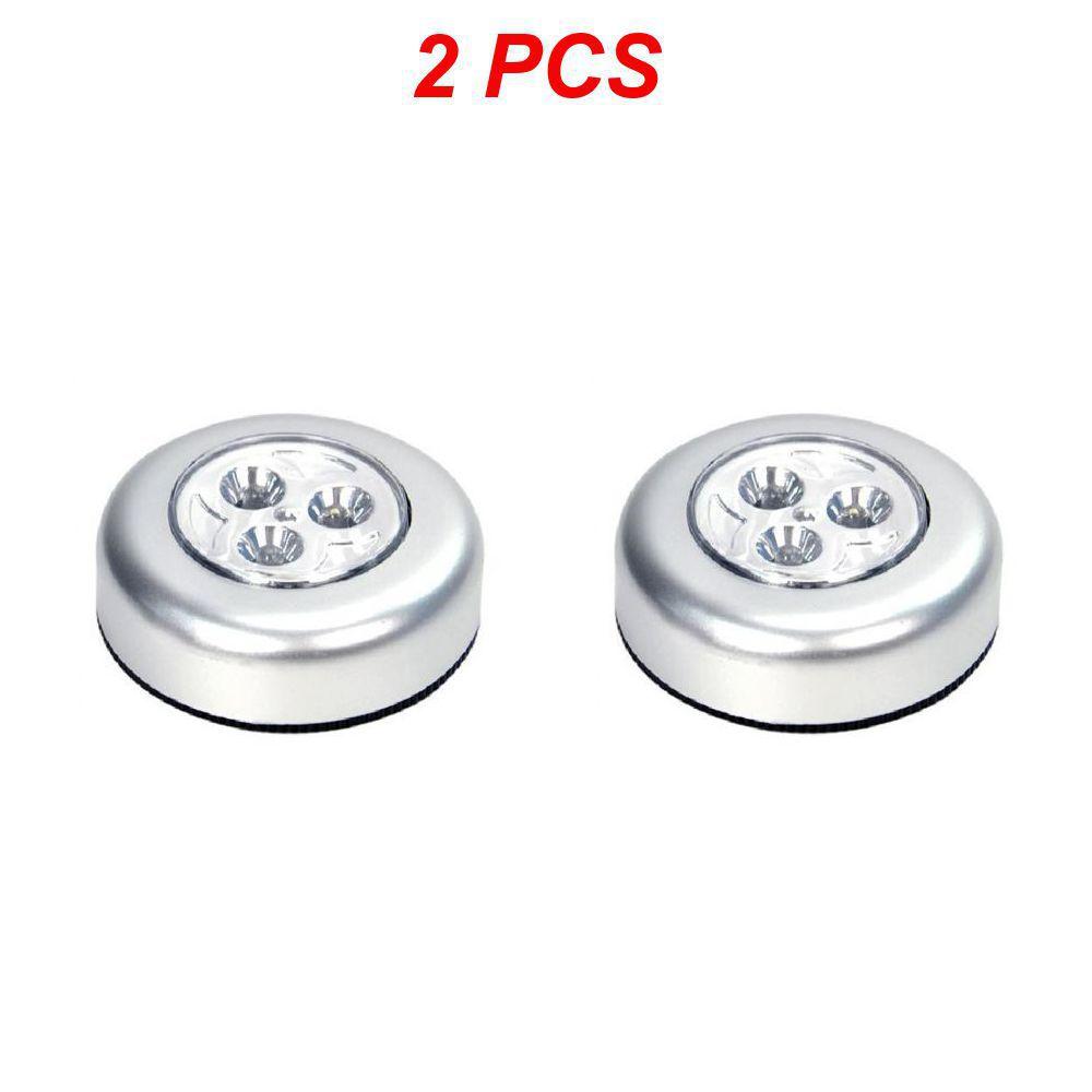 3 LED Night Light Under Cabinet Closet Round Led Lamp Wireless Wall Lamp Touch Sensor Bedside Reading Lamp For Kitchen Bedroom