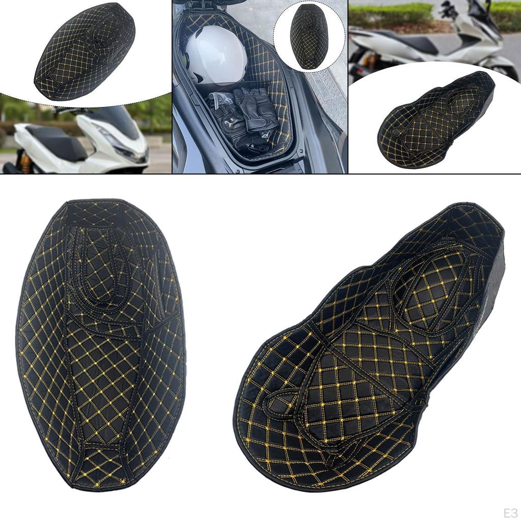 Motorcycle Seat Bucket Mat, Sitting Lining Mat Protector Pad, Storage Rear Cargo Trunk Liner