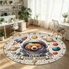 Wild Animals (234) Theme Round Crystal Velvet Rug Custom Name Text Personalized Floor Mat Home Decor Non Slip Crystal Carpet