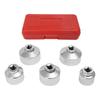 7 PCS Oil Filter Socket Remover Removal Tool for Cars Truck Filter Wrench Hand Tool w/Box 24mm 27mm 29mm 30mm 32mm 36mm 38mm