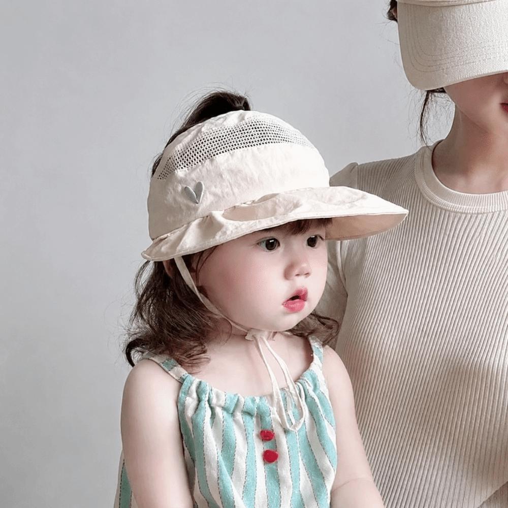 Lightweight Kids Cap Breathable Mesh Sunshade Hat Cute Large Brim Hat Summer