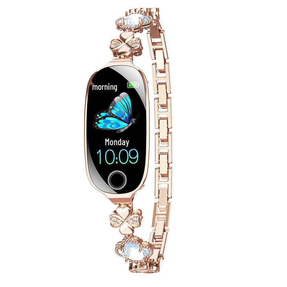 F81 Women's Smart Bracelet: Versatile Watch with Blood Oxygen, Heart Rate Monitor, Pedometer, and Menstrual Tracking.