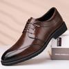 Fashion Spring Autumn New Designer Dress Shoes for Men Solid Color Lace Fashion Casual Shoes Male Business Formal Leather Shoe Man