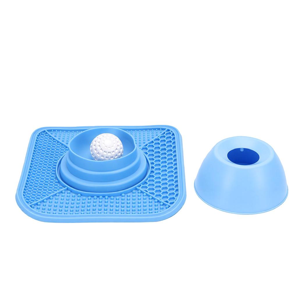 Slow Feeder Dog Lick Bowl with Rolling Ball Non Slip Suction Cup Bottom Cat Puppy Lick Bowl