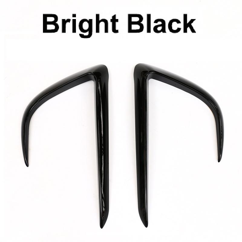 Front Fog Lamp Eyebrow Wind Knife For Tesla Model Y 2024 Styling Sticker Spoiler Blade Trim Carbon Trim Bodykits Tuning Bumper