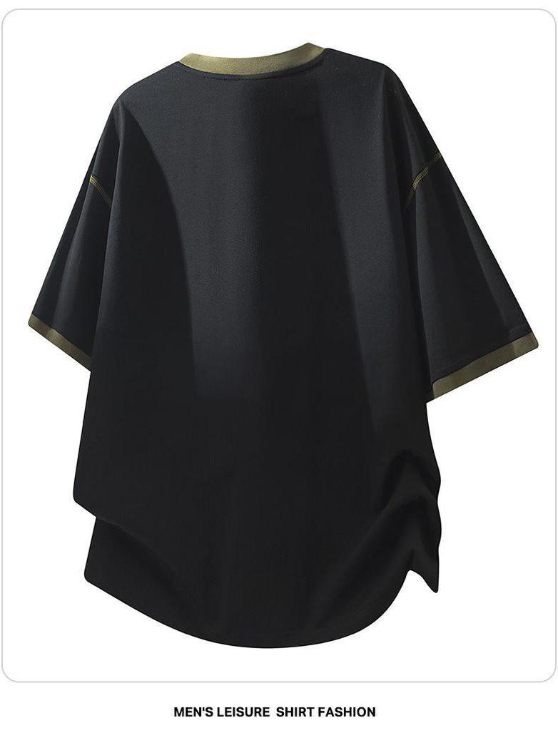 Men's 2026 Summer Trendy Ice-Feel Loose Fit Short-Sleeve Versatile Round Neck T-Shirt