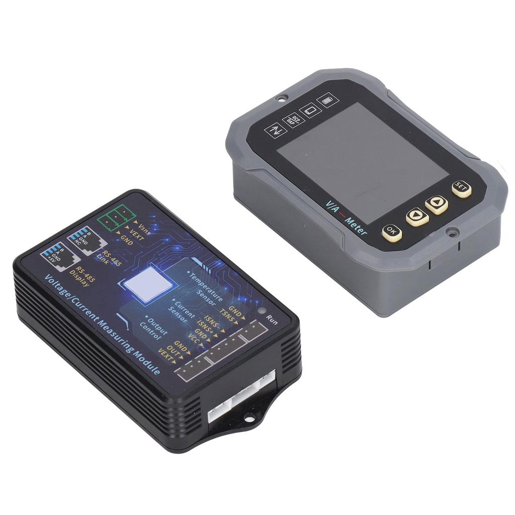 Battery Monitor 100A 2.4in LCD Display Battery Capacity Detector APP Control Voltage Current Meter with Shunt