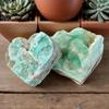 1PC Natürlicher Hemimorphit Kristall Herzform Blau Liebe Healing Reiki Stein Home Dekoration Geschenke