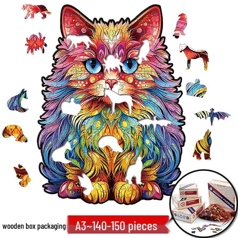 Irregular Animal Dog Penguin Wooden Puzzle in Stock
