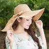 Style Large Brim Beach Hat With Butterfly Accent Sunshade For Ladies