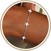Dainty Silver Gold Bracelets for Women Trendy Non Tarnish 14K Gold Plated Waterproof Diamond Bracelets Cute Stackable Heart Butterfly Clover Cross