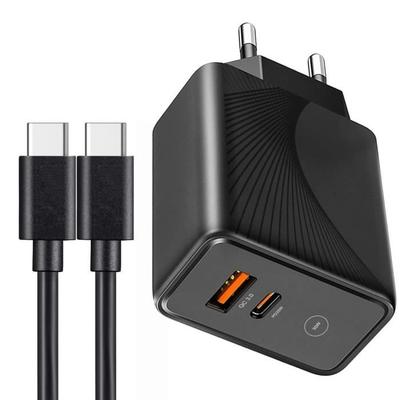 30W Fast Charger - Xiaomi - 12T - 2 Ports - USB-C - Black