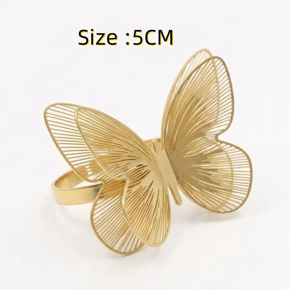 1PC Hollow Butterfly Napkin Holder Waterproof Dinnig Table Decoration Elegant Napkin Ring