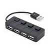 Usb Hub With Switch And Four Ports For Keyboard Mouse U Disk Data Transfer