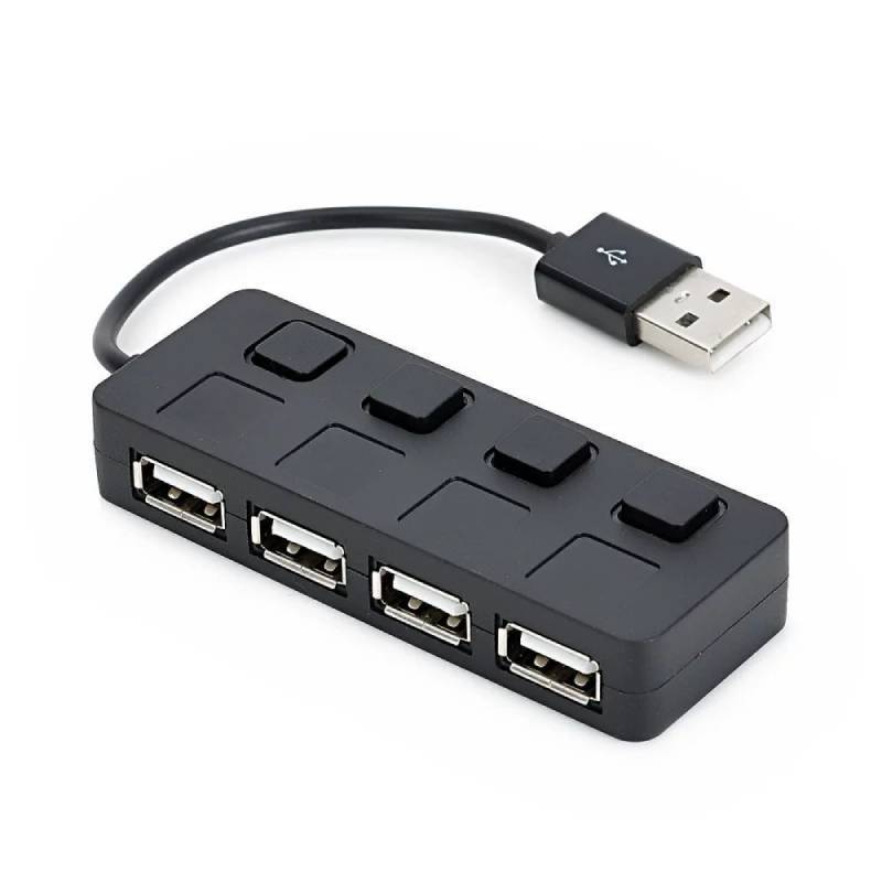 Usb Hub With Switch And Four Ports For Keyboard Mouse U Disk Data Transfer