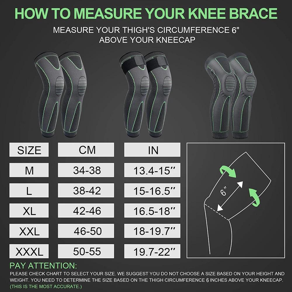 Knee Brace Warm Long Compression Knee Sleeve for Men Women Knee Support Protector for Weightlifting Workout